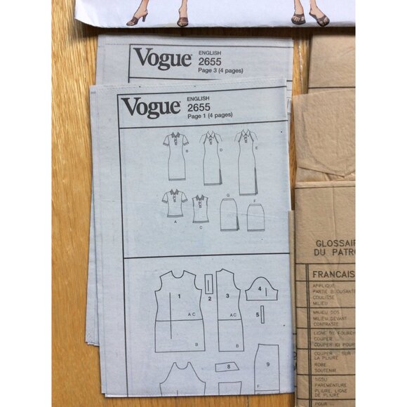 Misses Dress Top Skirt Pattern Vogue Basic Design 2655 Size 6 8 10 UNCUT - Picture 9 of 10